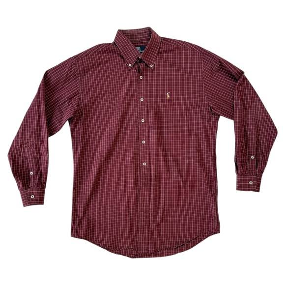 Polo Ralph Lauren Other - Vintage Polo RalphLauren Blake Button Down Shirt Men 16 Red White Plaid Pony 90s